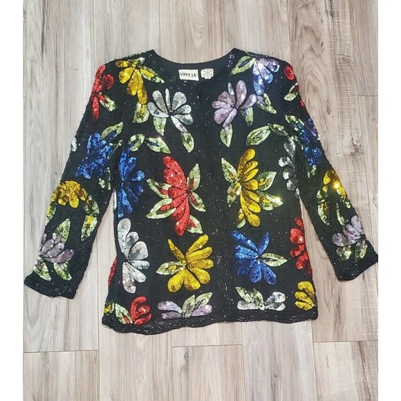 Vintage Swee Lo Beaded Sequin Cocktail Jacket. Size Small - Picture 2 of 8